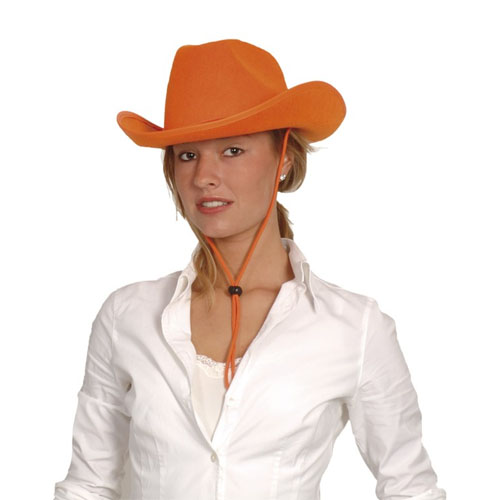 Ashley Furman Barry stoom Cowboy Hoed Oranje - De Oranje Zaak