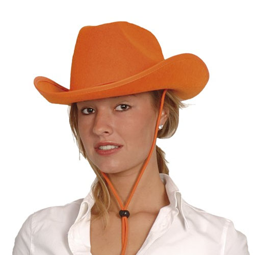 Ashley Furman Barry stoom Cowboy Hoed Oranje - De Oranje Zaak